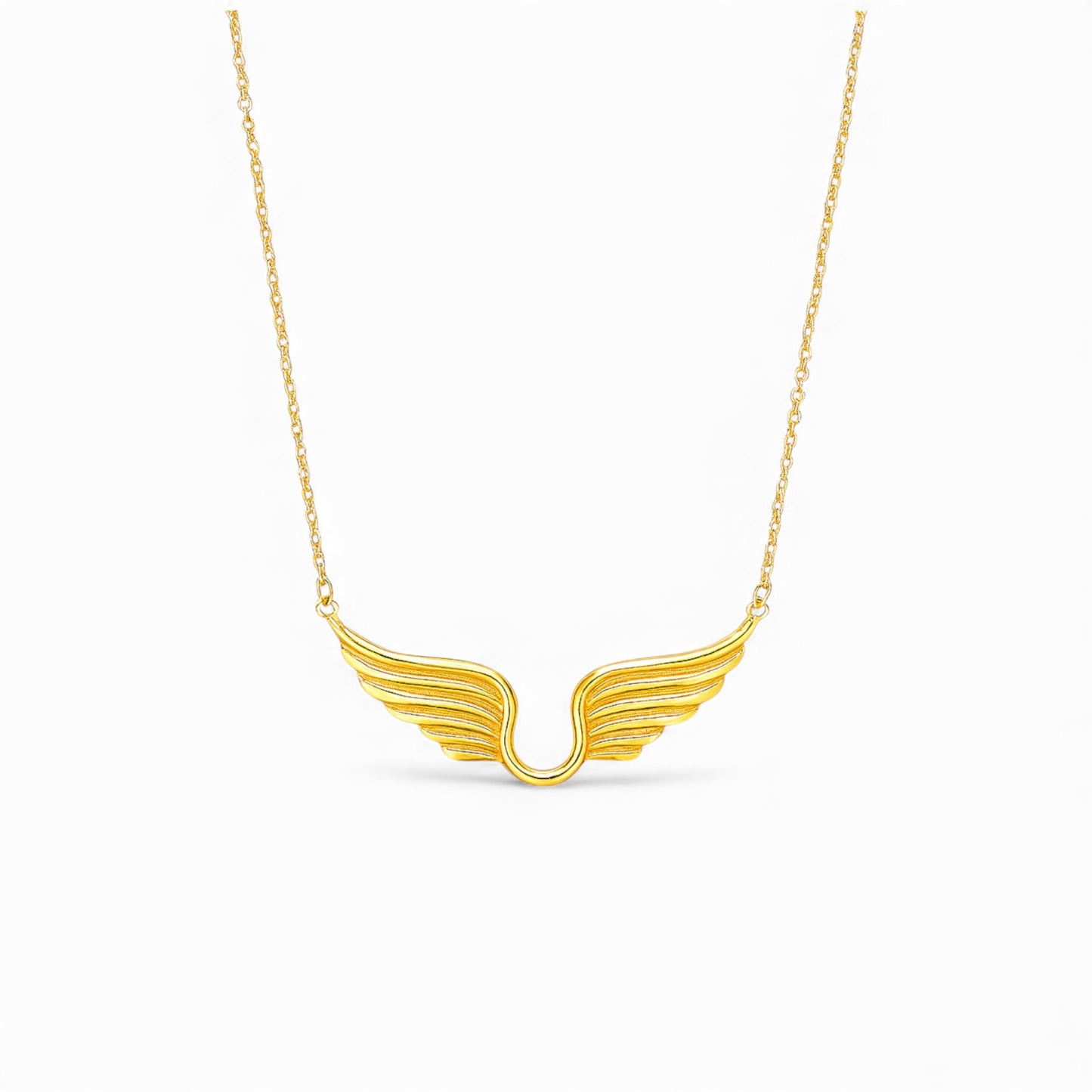 Angel Wing Pendant Necklace in 18KT Gold