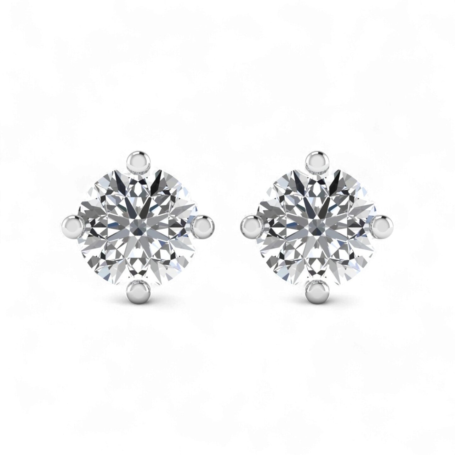 Moissanite Studs in 18KT Gold