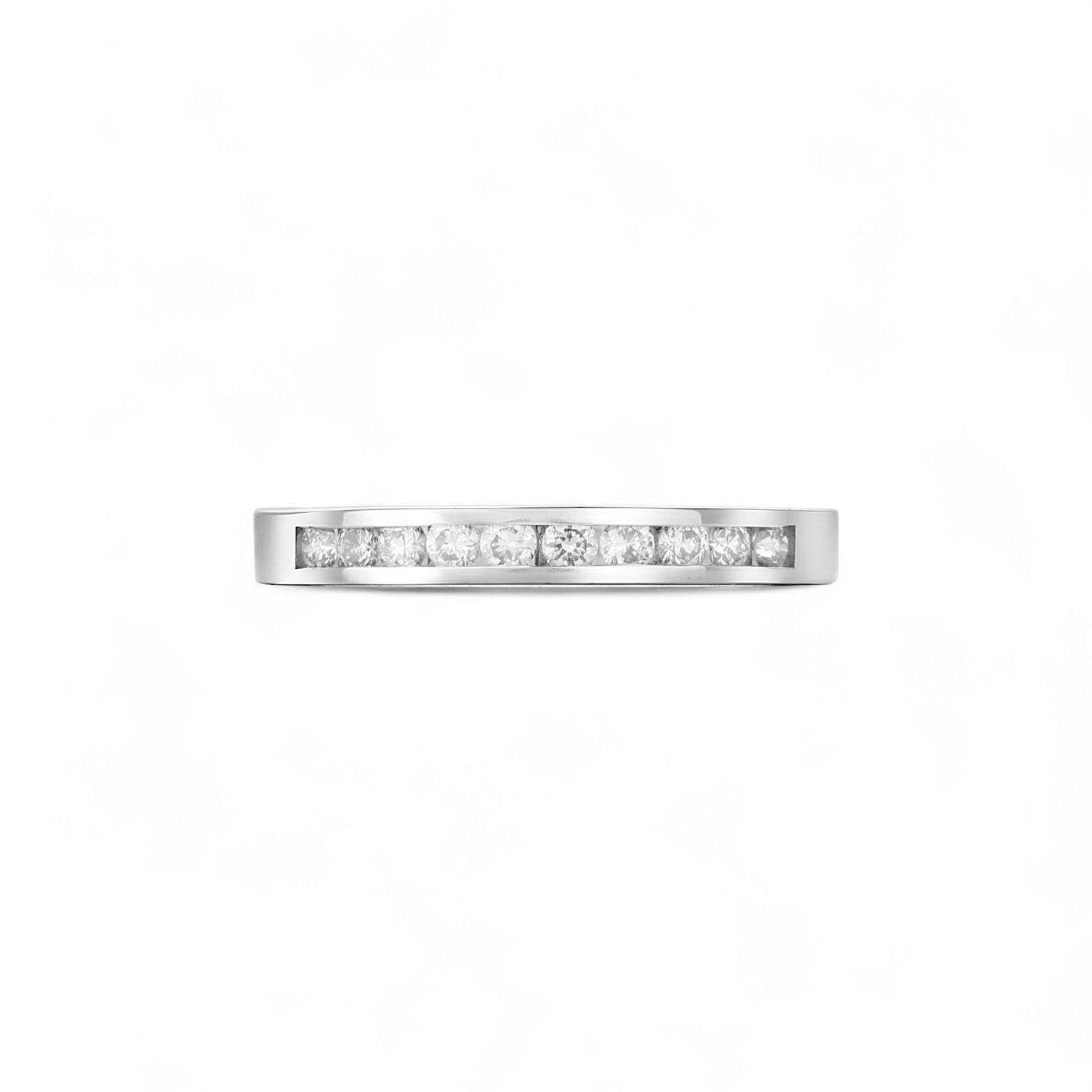 Channel Diamond Band in 18KT Gold