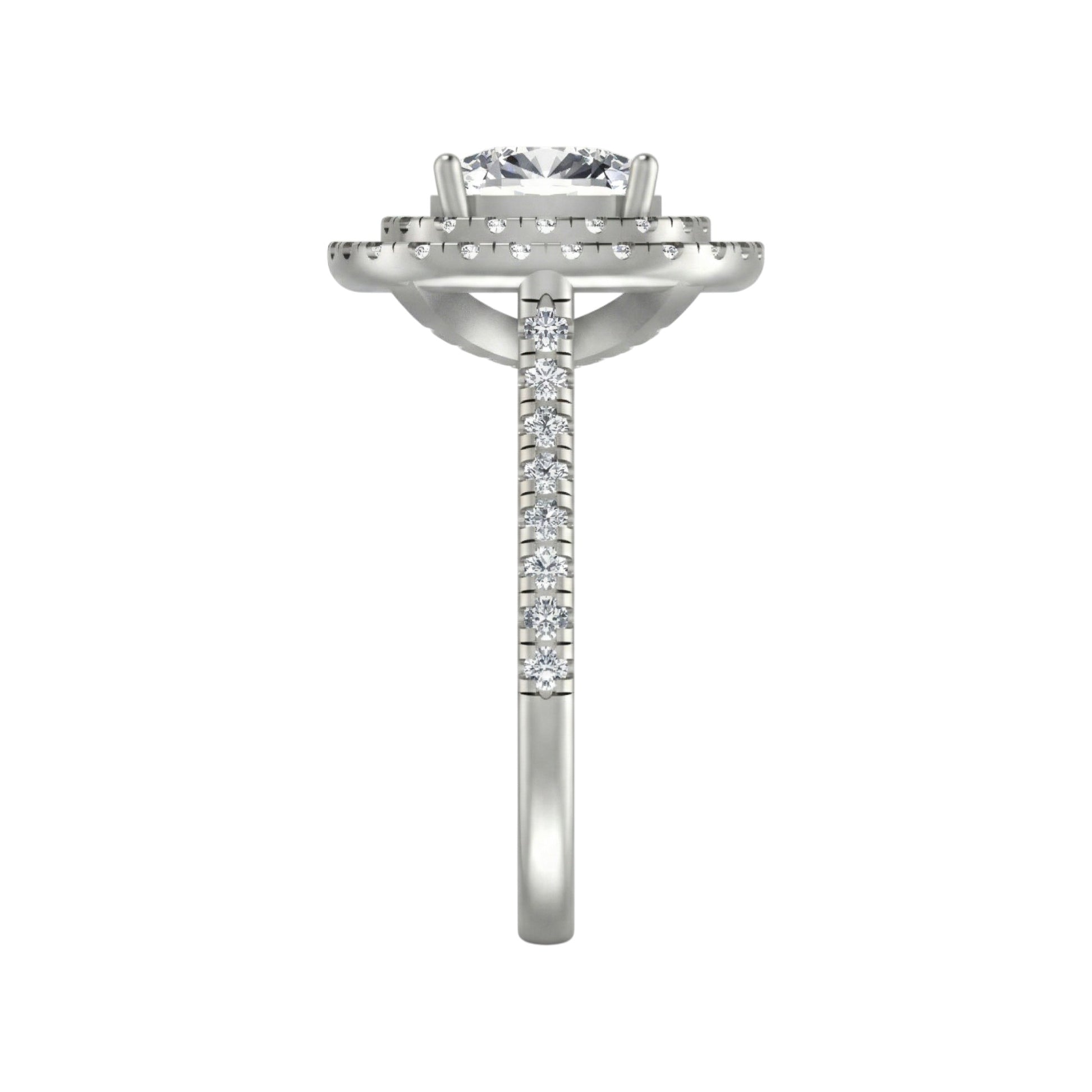 Diamond ring with a white background