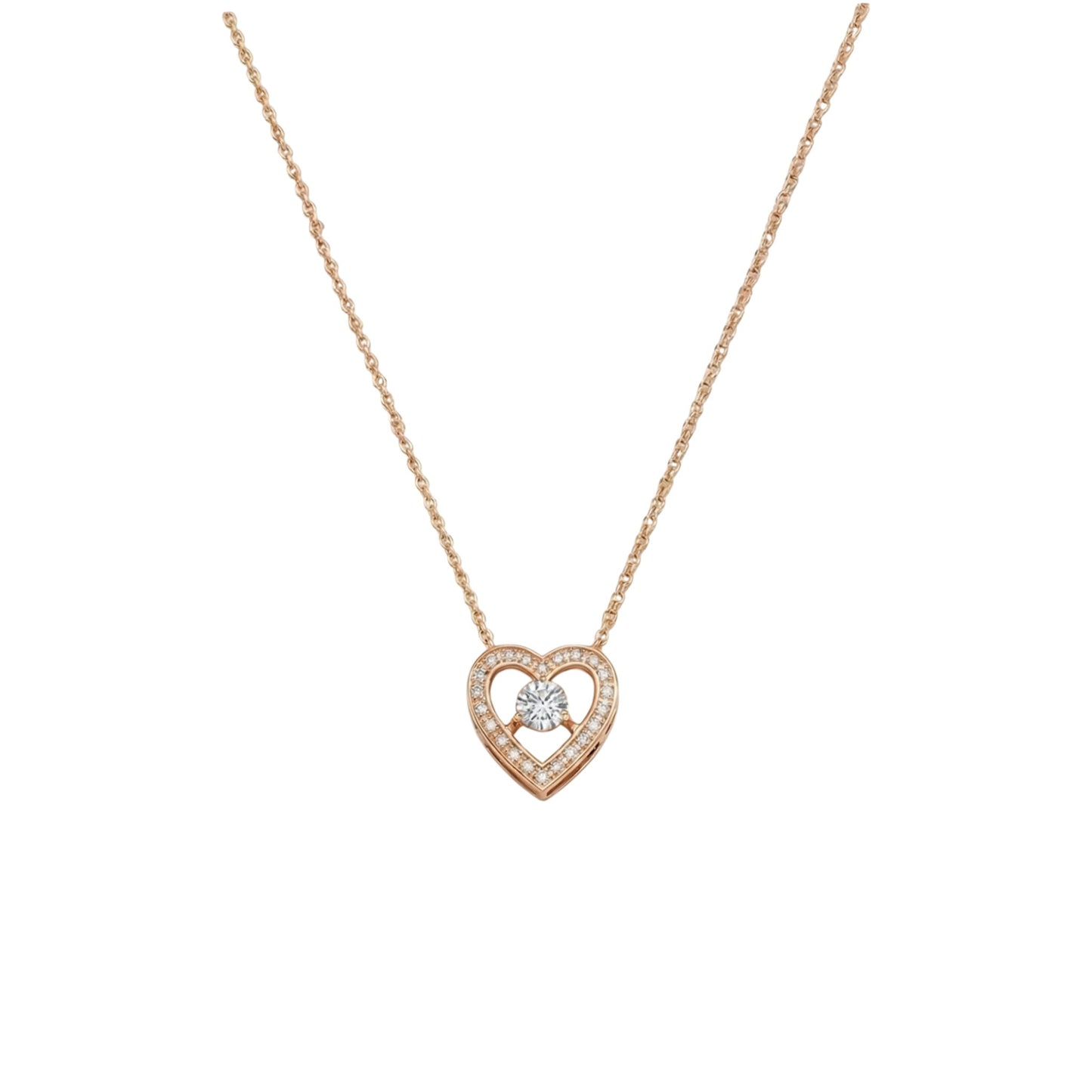 Eternal Heart Diamond Pendant Necklace in 18KT Gold
