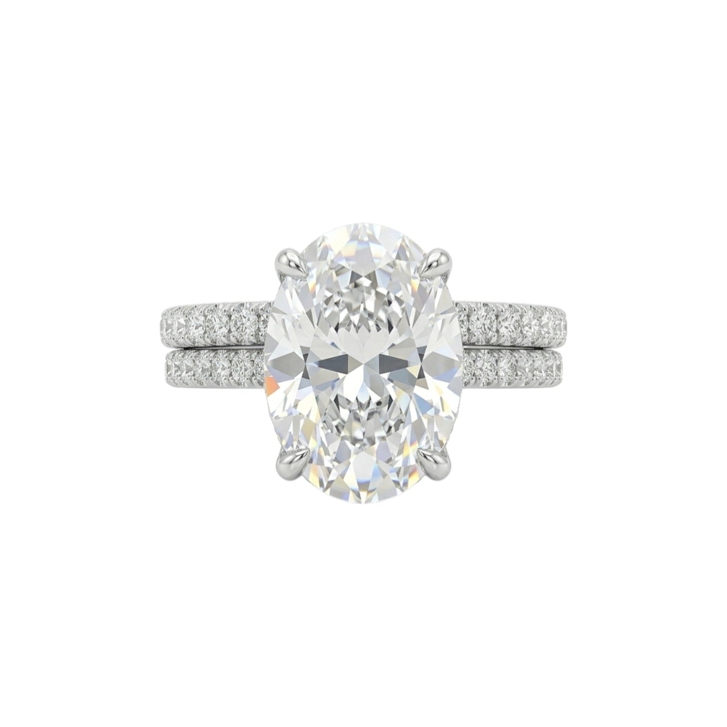 Diamond ring with a white background