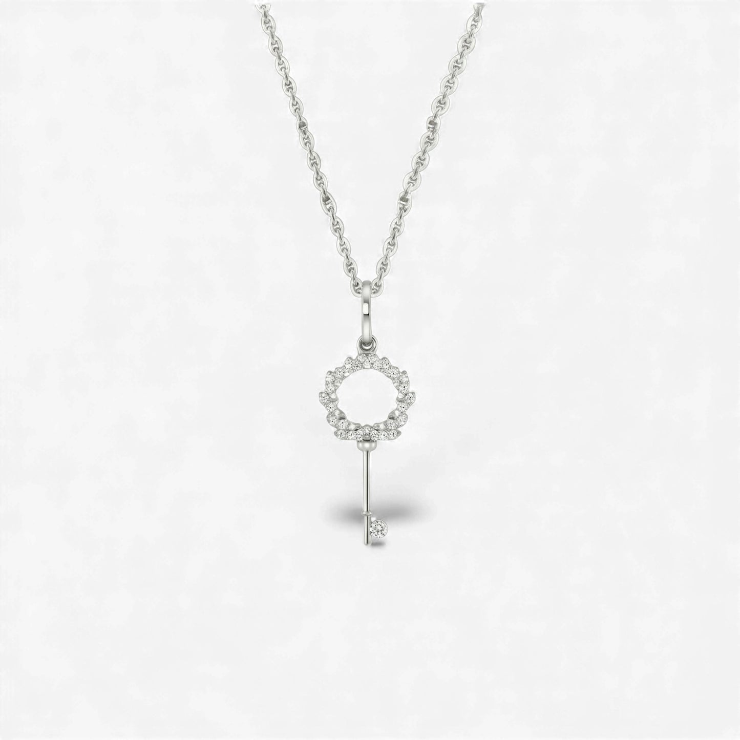 BOZ Forever Key Diamond Necklace in 18KT Gold