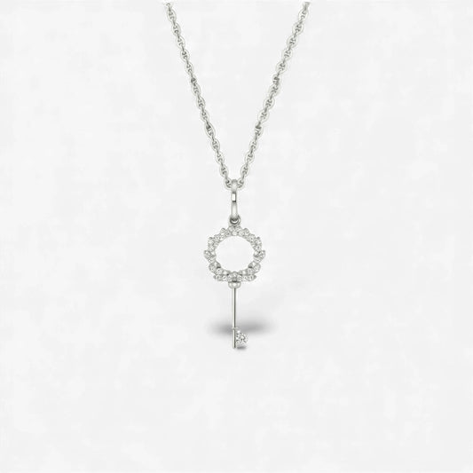 BOZ Forever Key Diamond Necklace in 18KT Gold