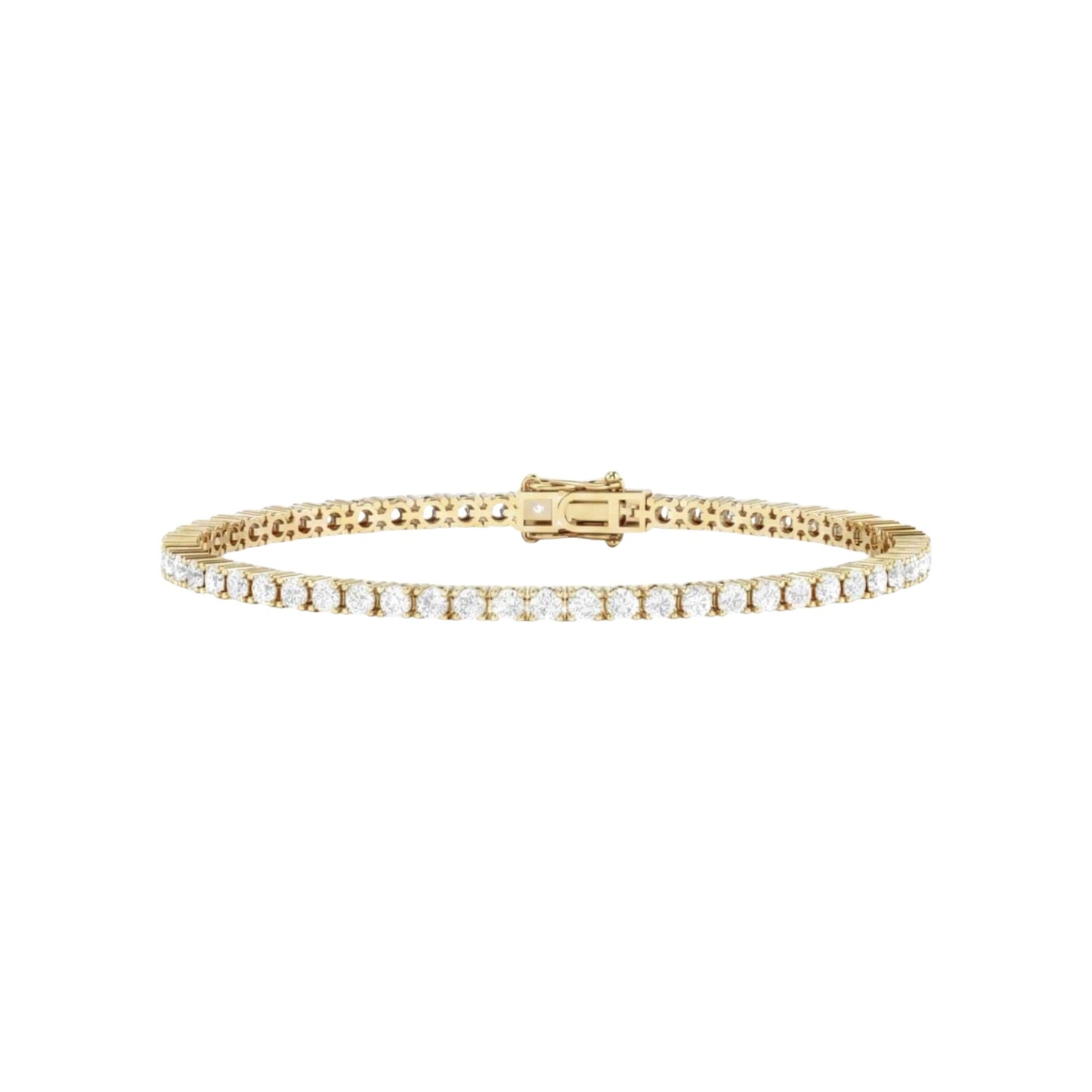 Lab Grown Diamond Tennis Bracelet in 18KT Gold