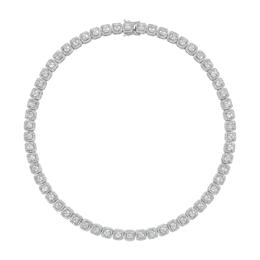 Diamond bracelet on a white background