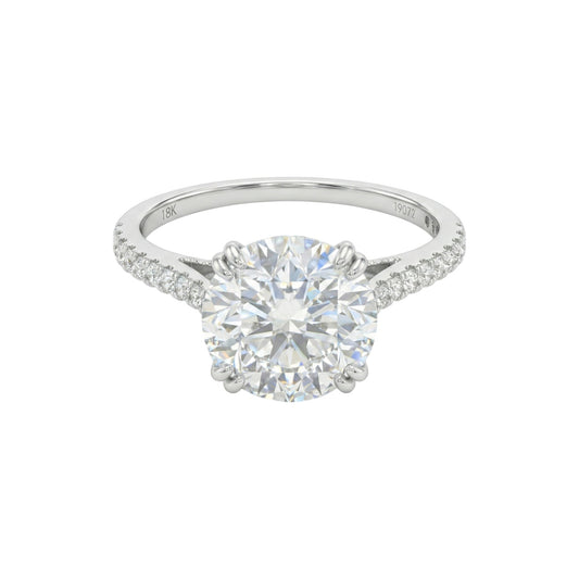Diamond ring with a white background