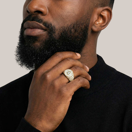 Medusa Natural Diamond Ring in 18KT Gold