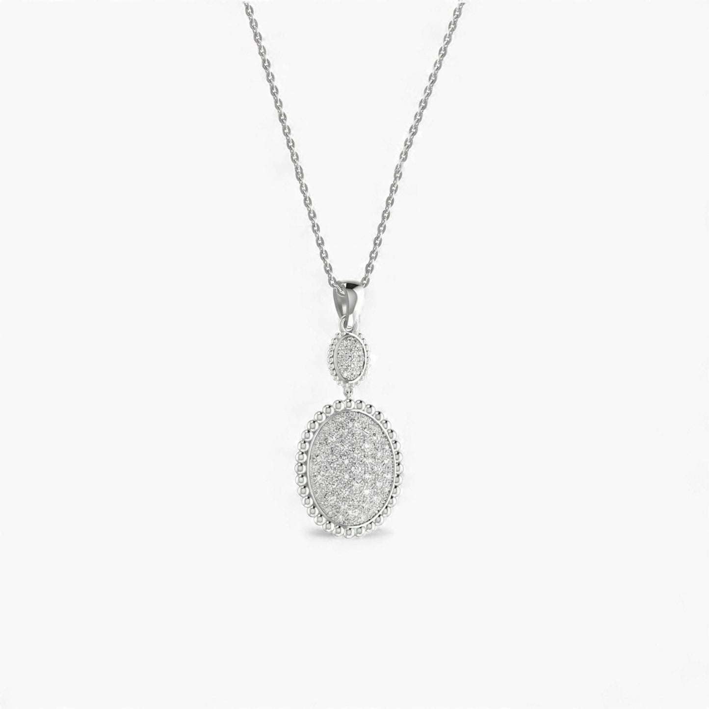 Meena Moissanite Necklace in 925 Sterling Silver