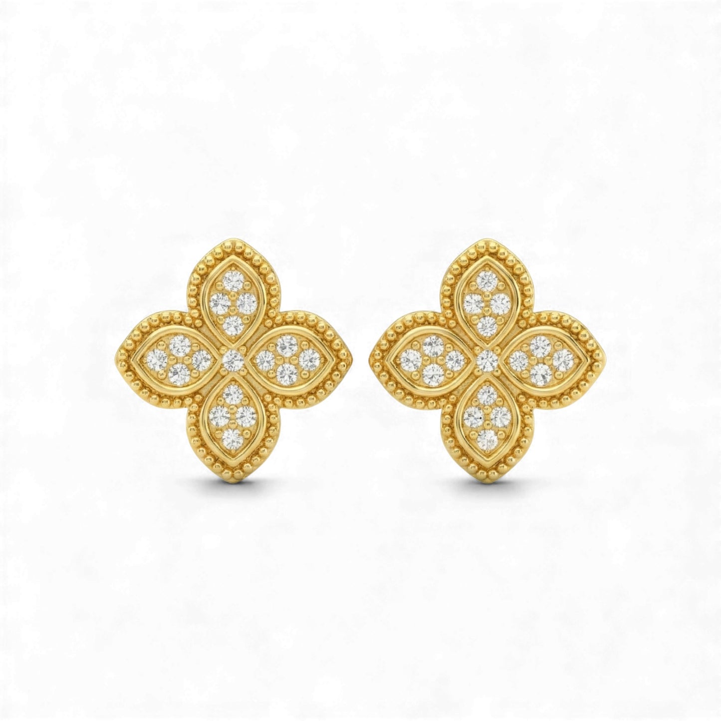 Nora Diamond Studs in 18KT Gold