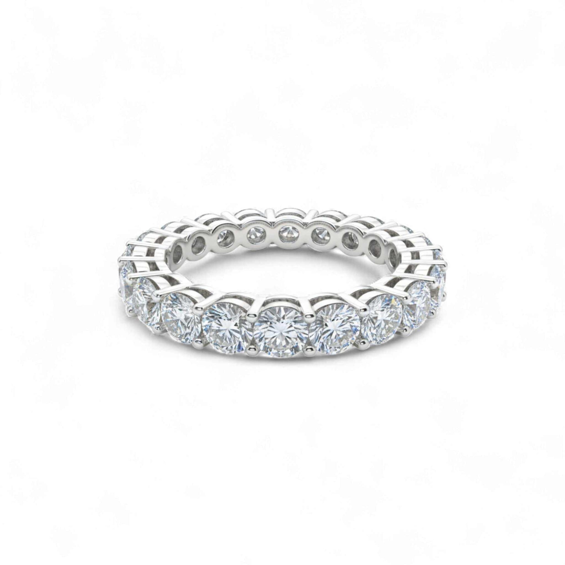 Diamond ring with a white background