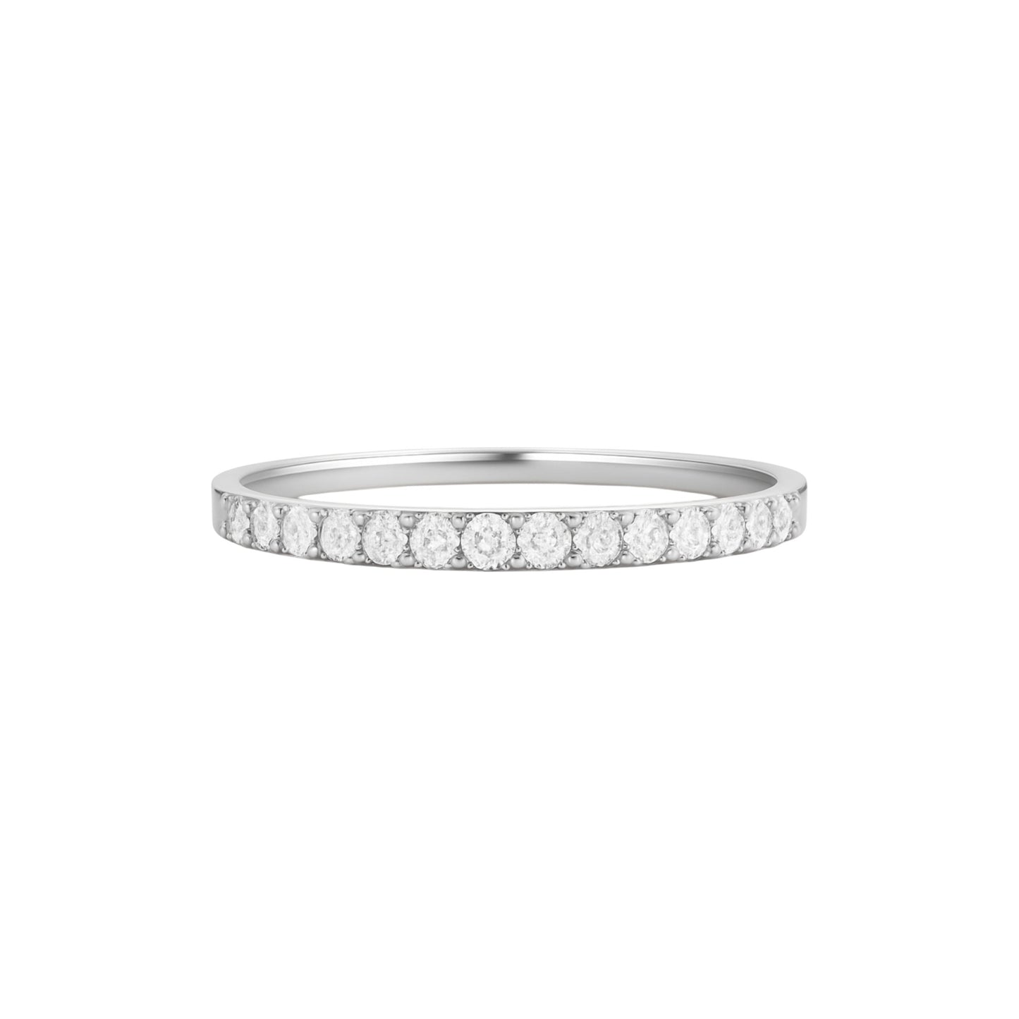 1.5MM Pave Natural Diamond Band in 18KT Gold
