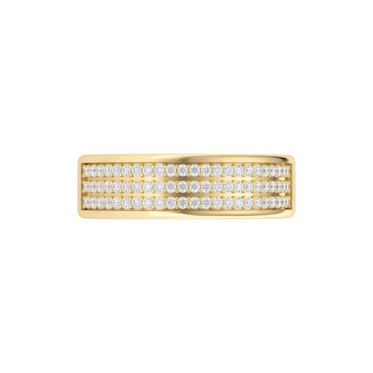 5MM Pave Diamond Band in 18KT Gold
