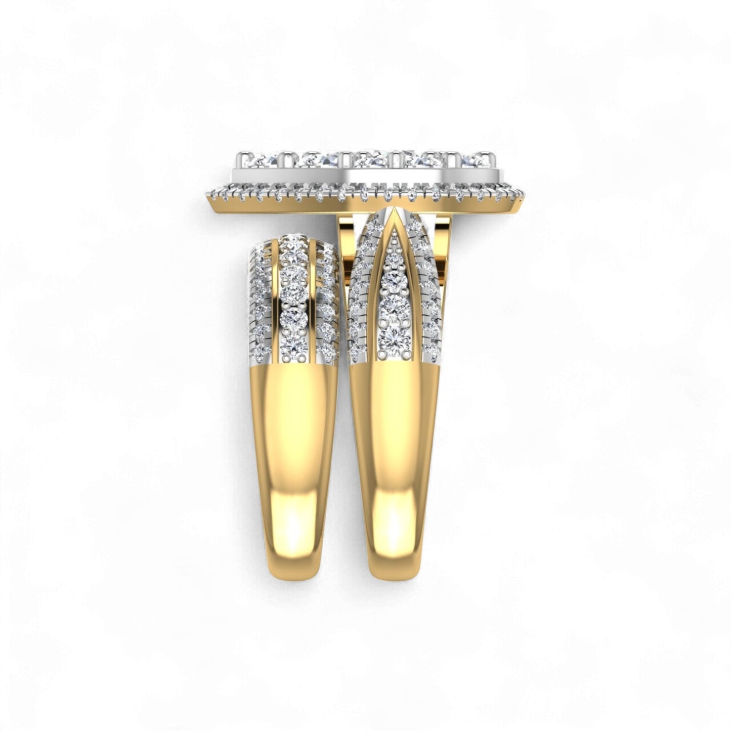 Amanda Pear Cut Diamond Bride Set in 18KT Gold
