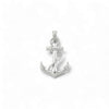 Silver anchor pendant on a white background