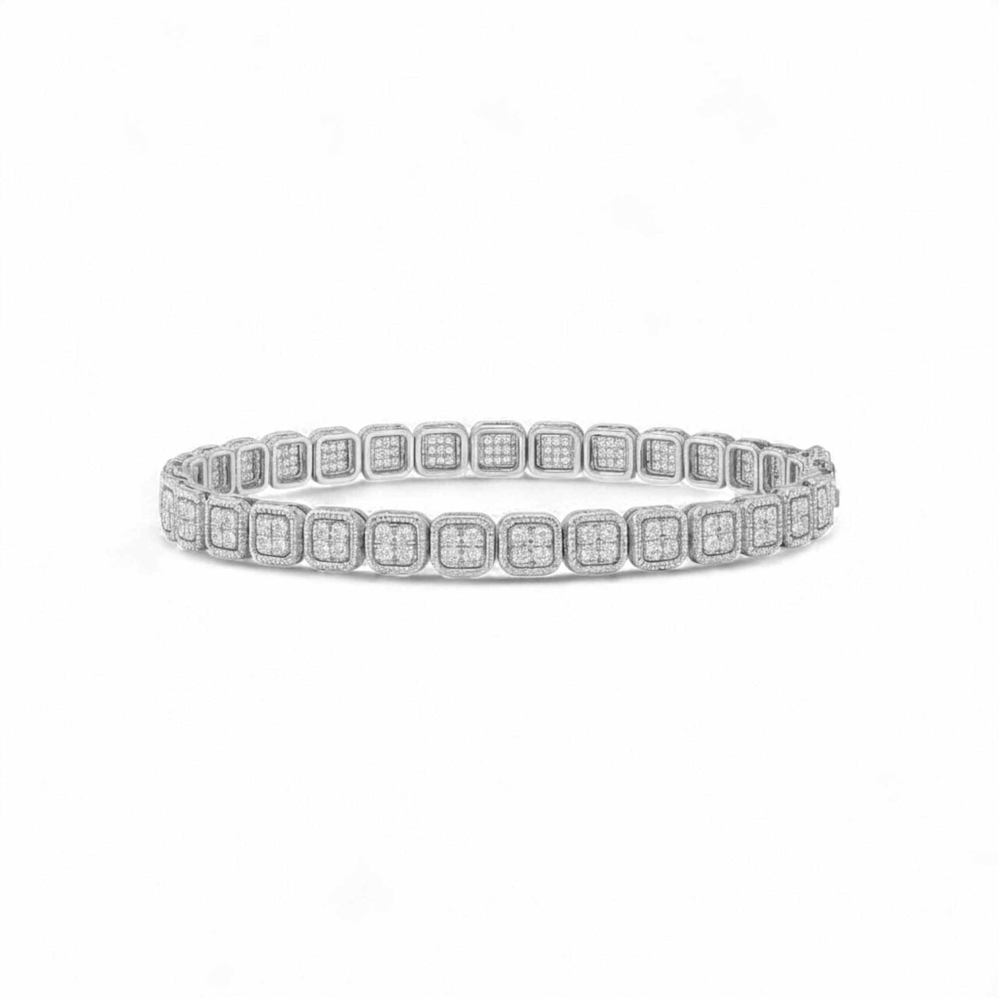 Baguette Moissanite Tennis Bracelet in 925 Sterling Silver
