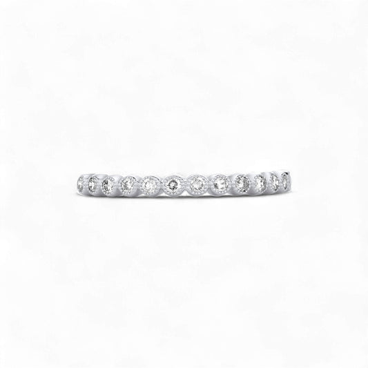 Bezel Eternity CZ Band in 925 Sterling Silver