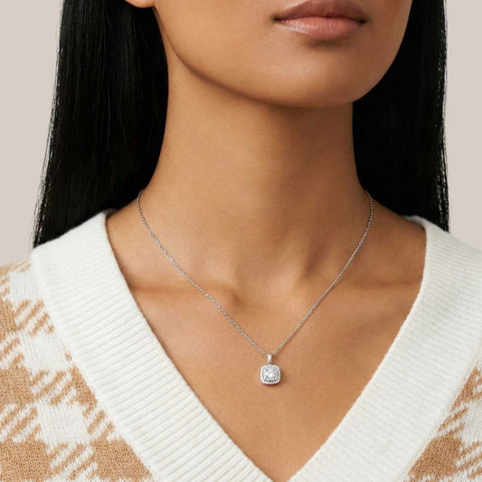 Bijou Moissanite Necklace in 925 Sterling Silver