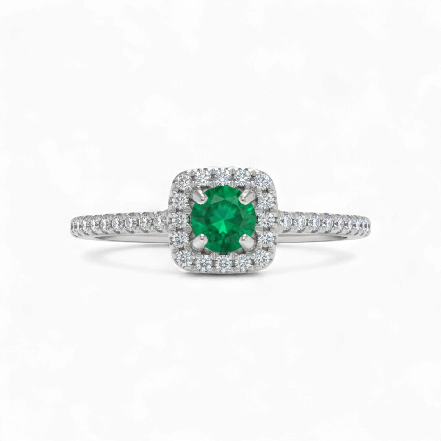 Dainty Cushion Cut CZ Engagement Ring in 925 Sterling Silver