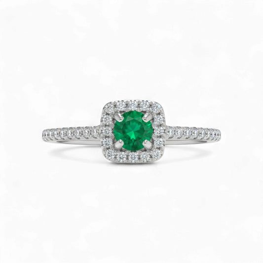 Dainty Cushion Cut CZ Engagement Ring in 925 Sterling Silver