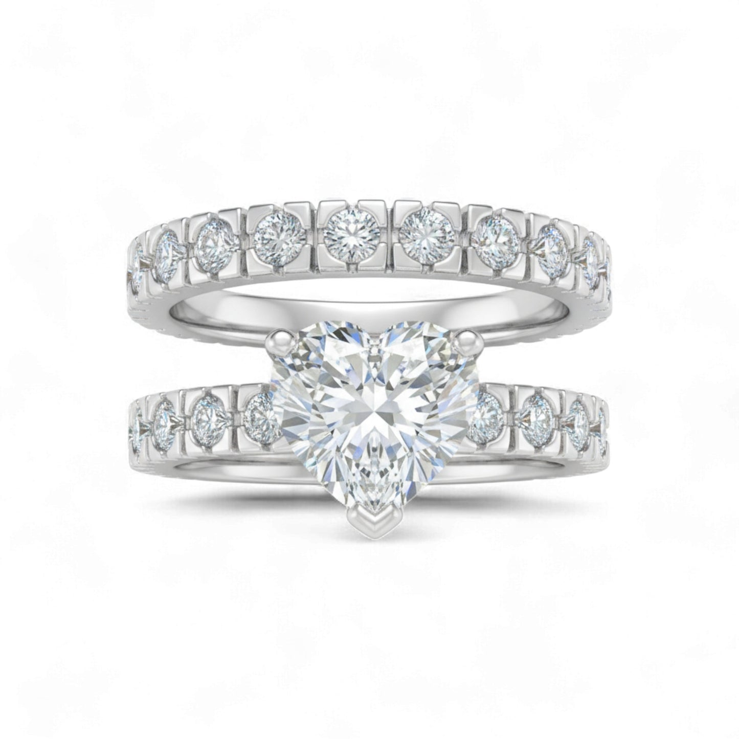 Heart Shape CZ Bride set in 925 Sterling Silver