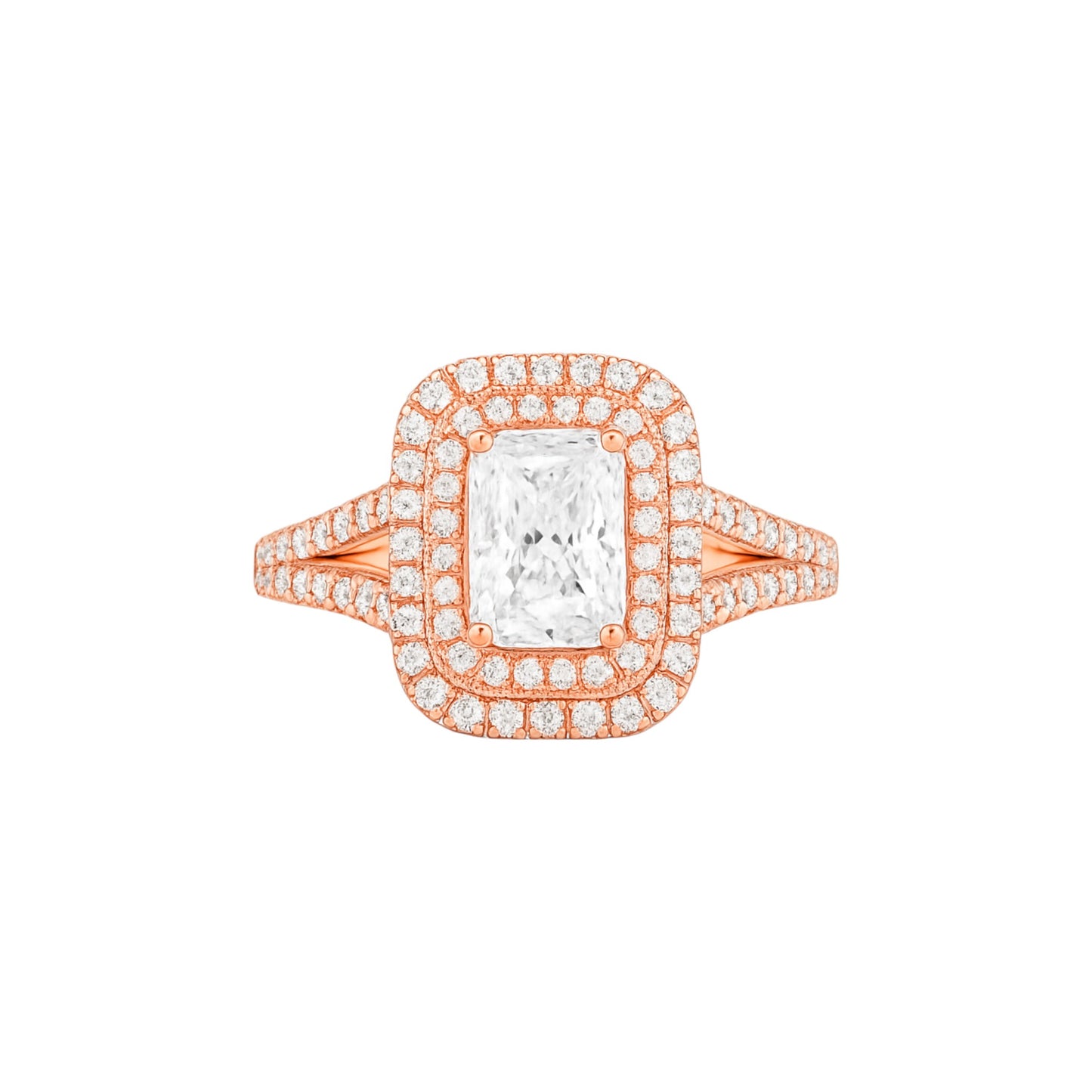 Kylie Radiant Cut Engagement Ring in 10KT Gold