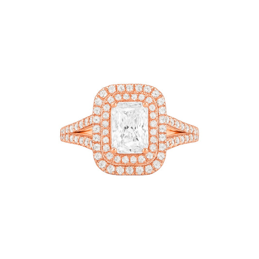 Kylie Radiant Cut Engagement Ring in 10KT Gold