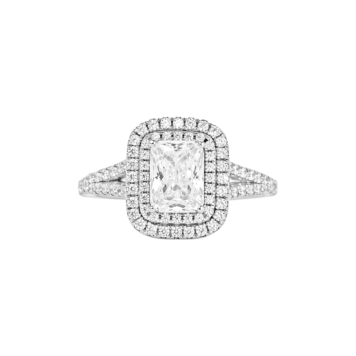 Kylie Radiant Cut Engagement Ring in 10KT Gold