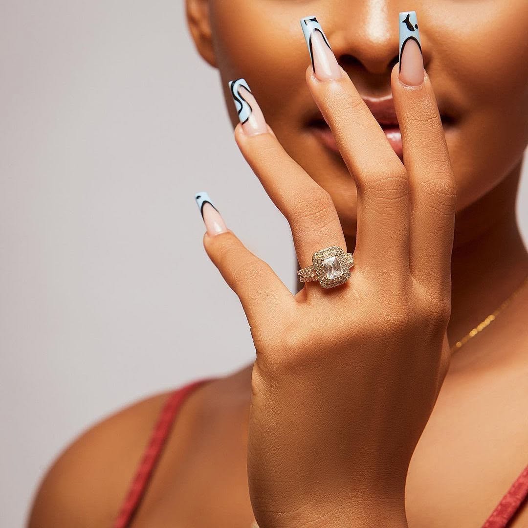 Nekky Radiant CZ Cut Engagement Ring in 10K Gold