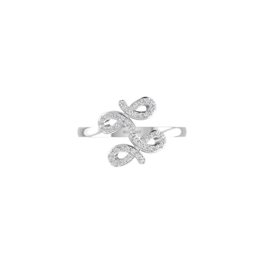 Oiza Infinie Cuff Pave Diamond Ring in 18KT Gold