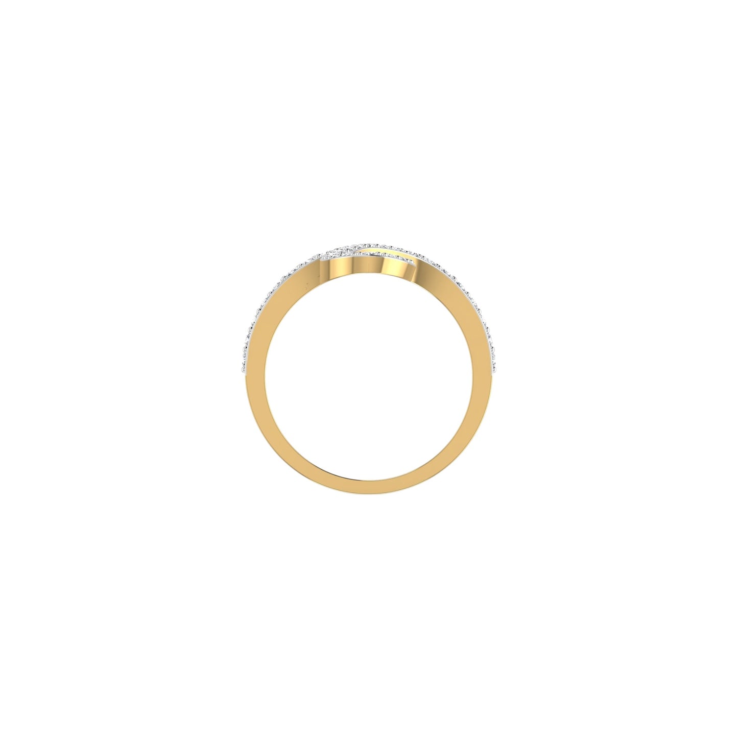 Oiza Infinie Pave Diamond Ring in 18K Gold