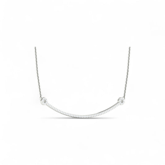 Smile Natural Diamond Necklace in 18KT Gold