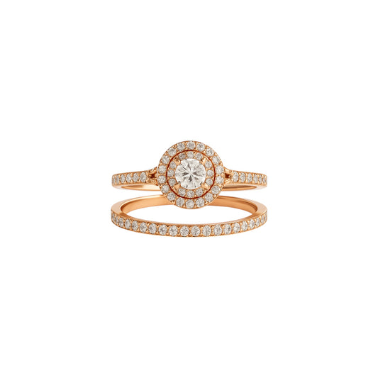 Zuri Natural Diamond Bride Set in 18K Gold