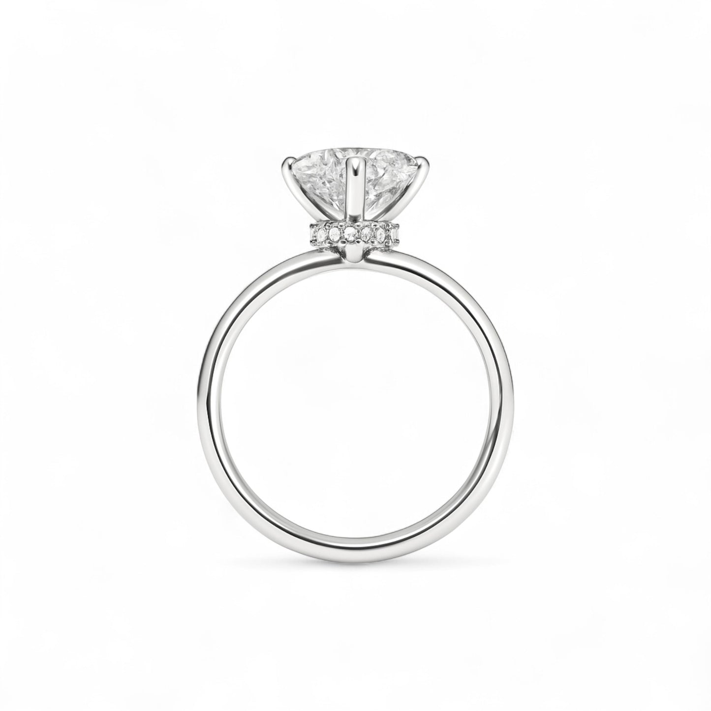 Phoebe CZ Engagement Ring in 18K Gold