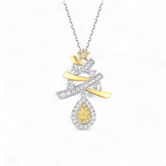 Tree Diamond Necklace in 18K Gold