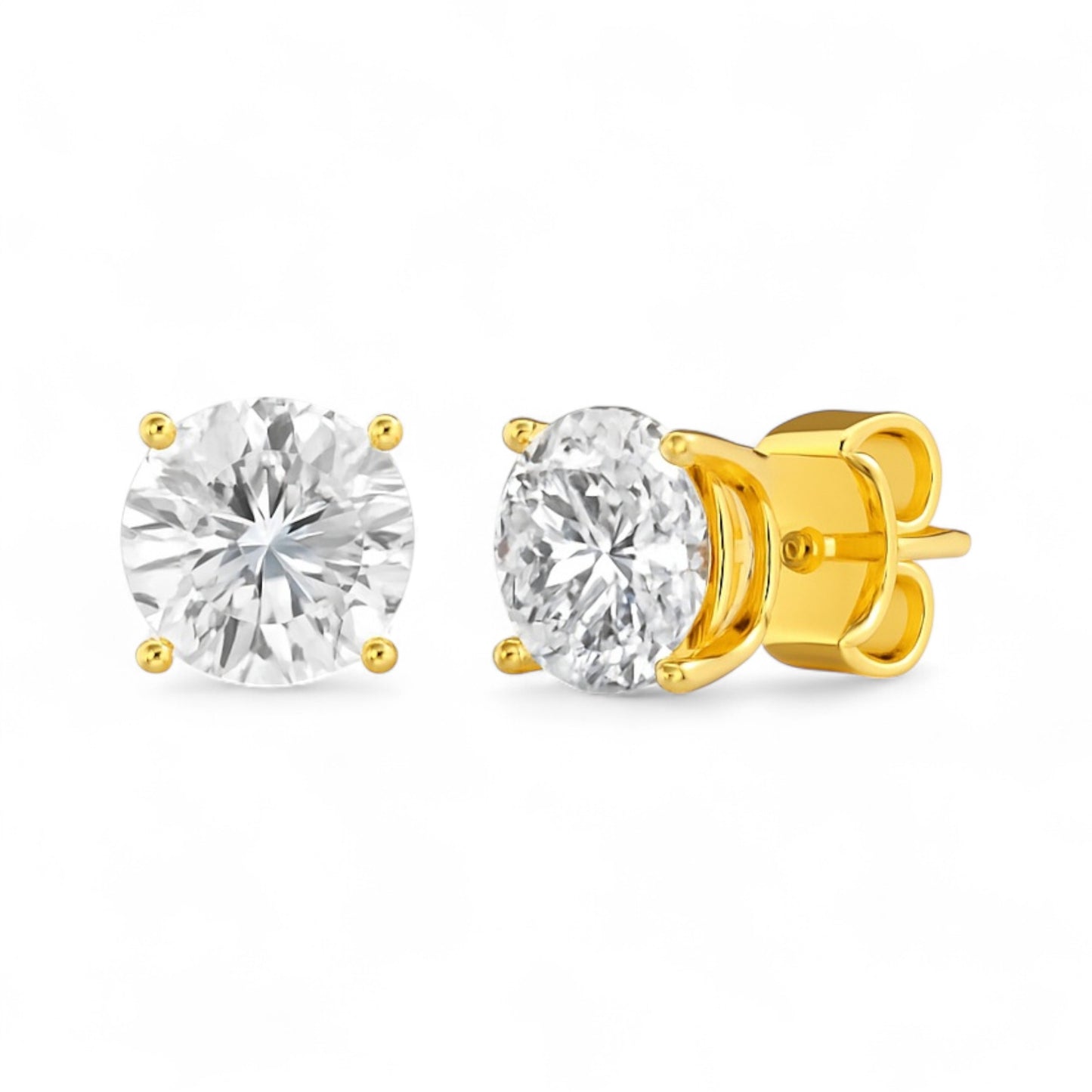 2.5MM Natural Diamond Studs in 18KT Gold