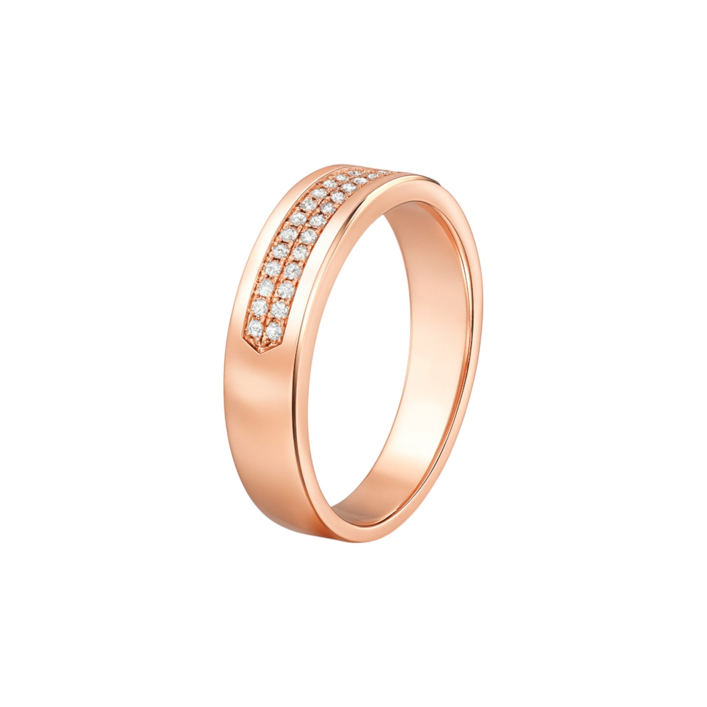 Zion Natural Diamond Band in 18K Gold