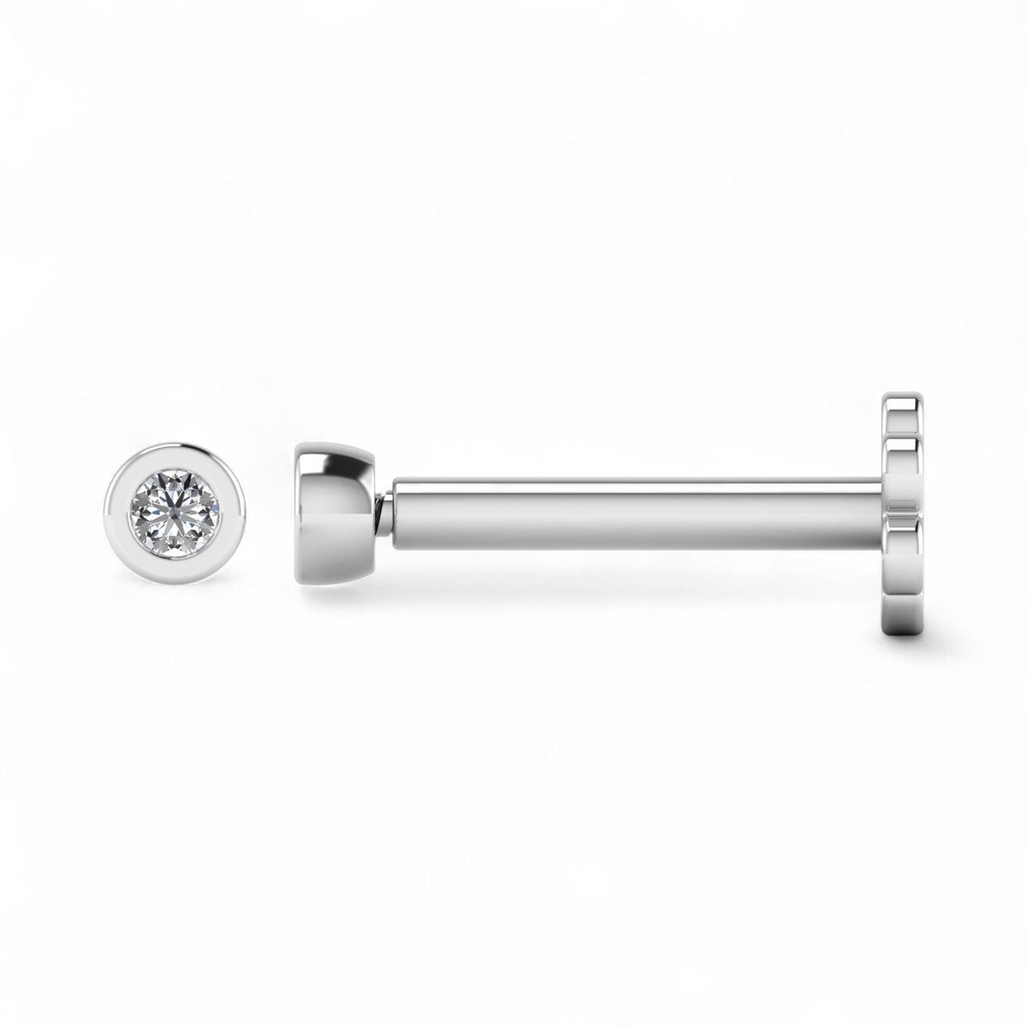 Bezel Diamond Studs in 18KT Gold