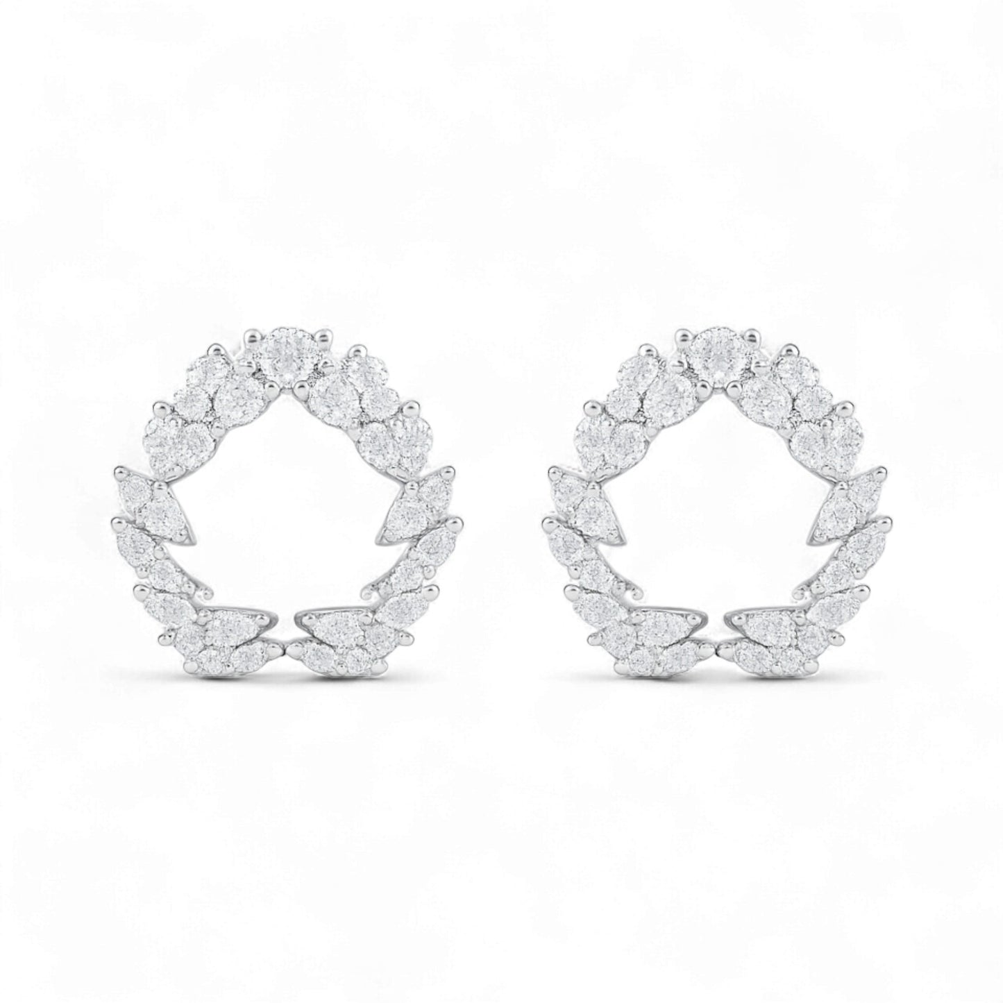 Boz Forever Single Motif Diamond Studs in 18KT Gold
