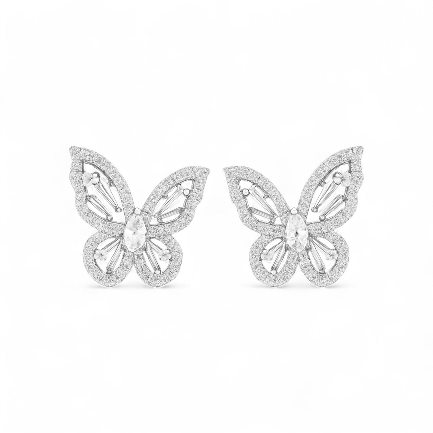 Jane Butterfly Diamond Studs in 18KT Gold