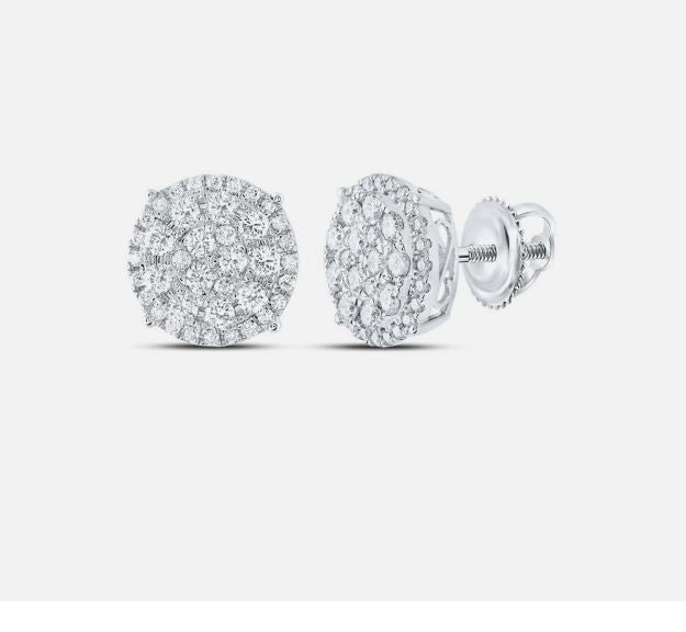 1CT Natural Diamonds Studs in 18K Gold