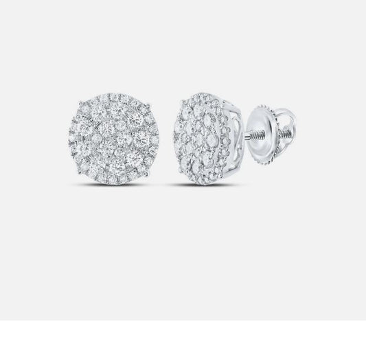 1CT Natural Diamonds Studs in 18K Gold