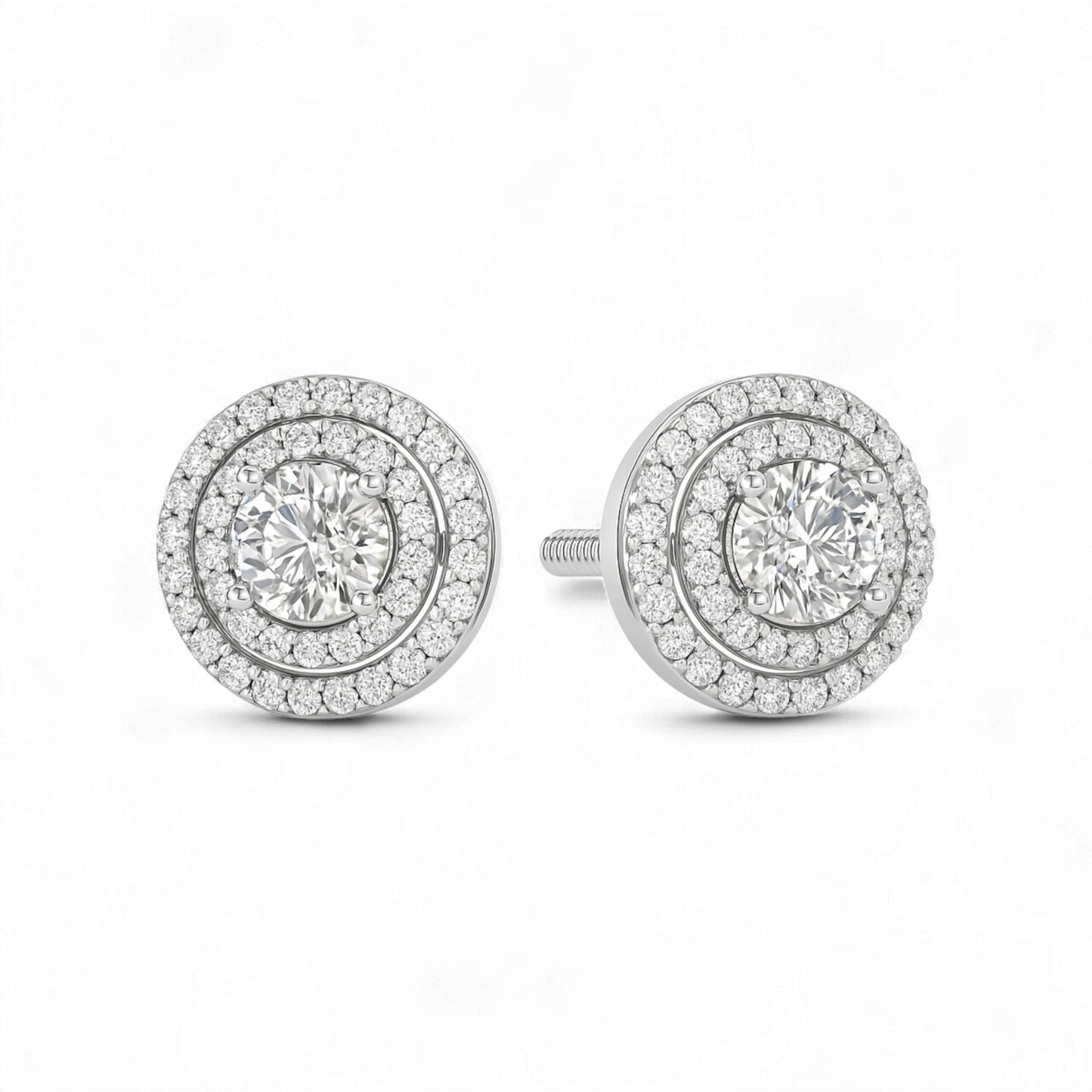 Aiden Natural Diamond Studs in 18KT Gold