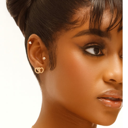 Eternal Love Natural Diamond Earrings in 18KT Gold