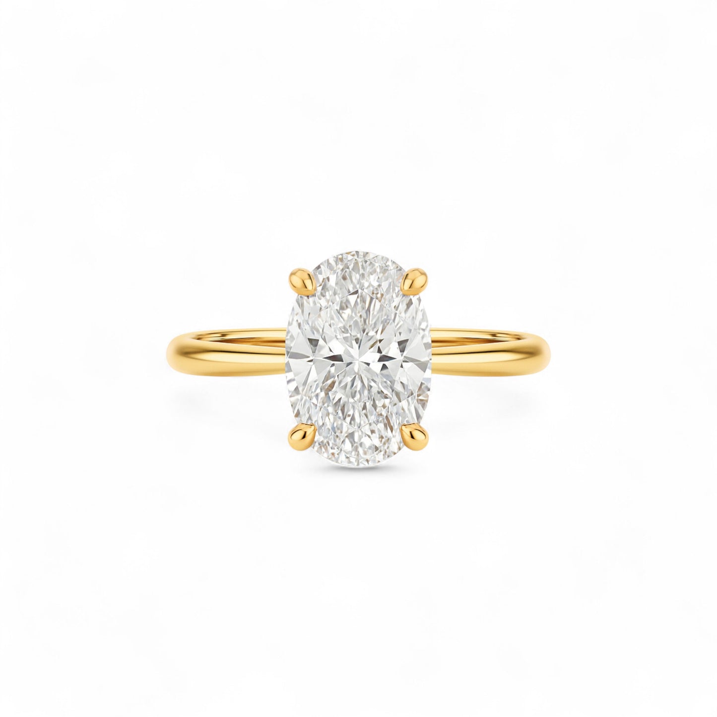 Classic Solitaire Engagement Ring in 18K Gold