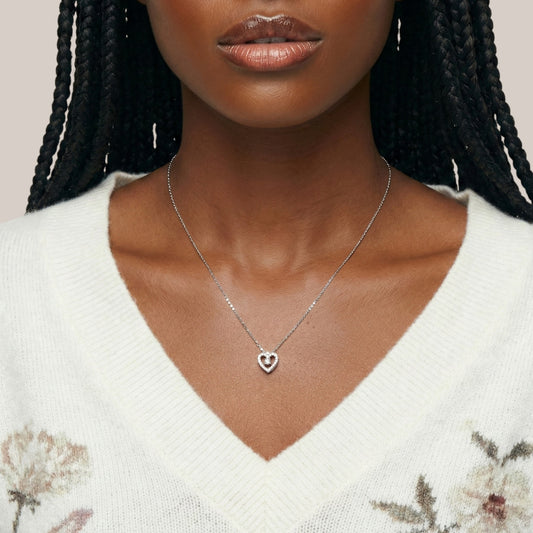 Eternal Heart Diamond Pendant Necklace in 18KT Gold