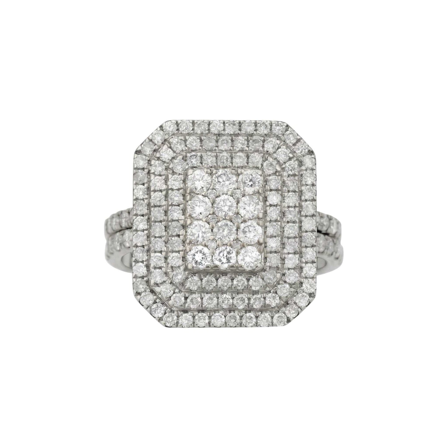 Diamond ring with a white background