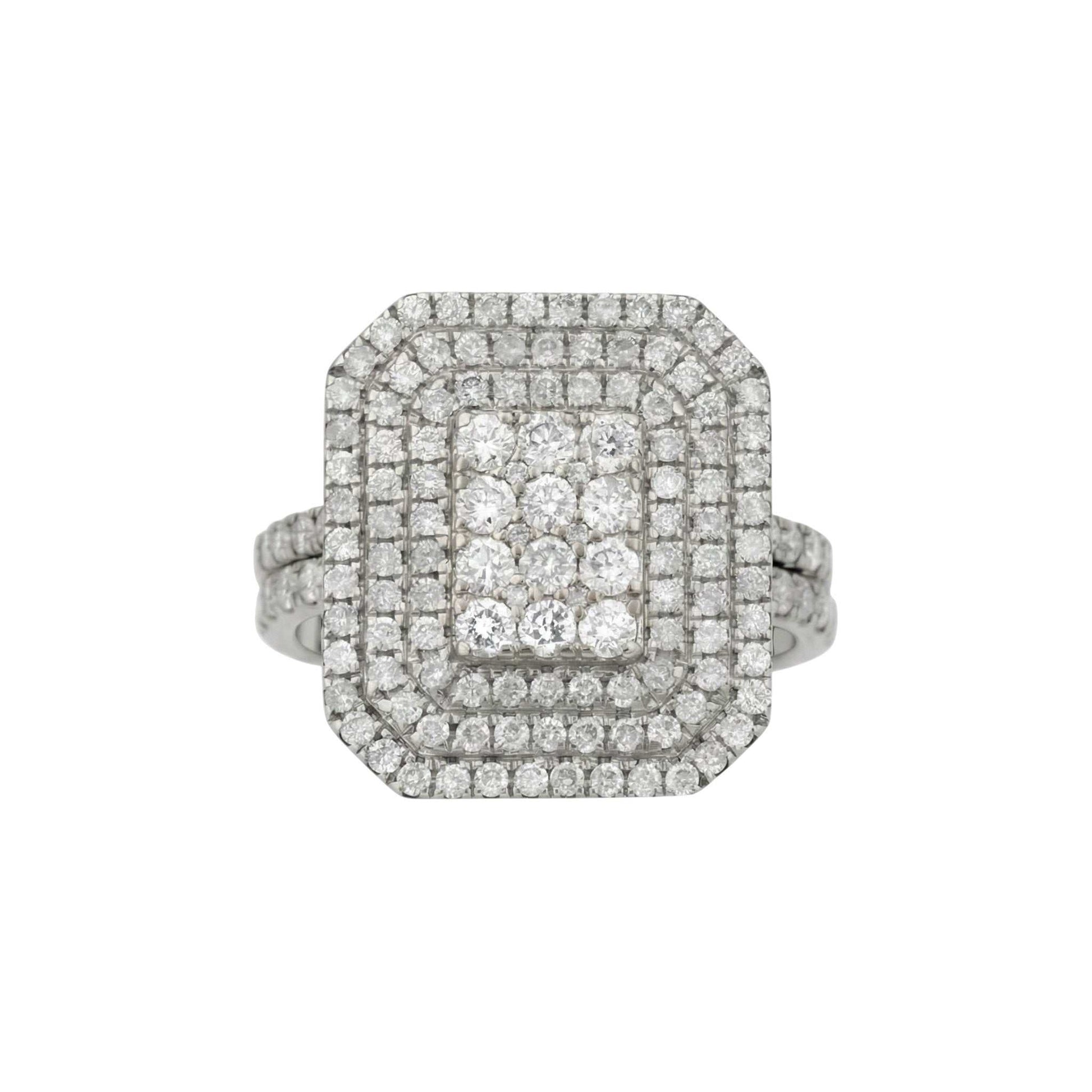 Diamond ring with a white background