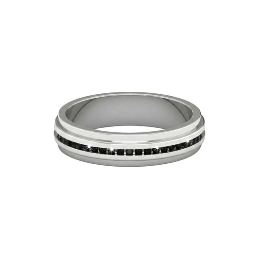 Emma Black Moissanite Titanium Band