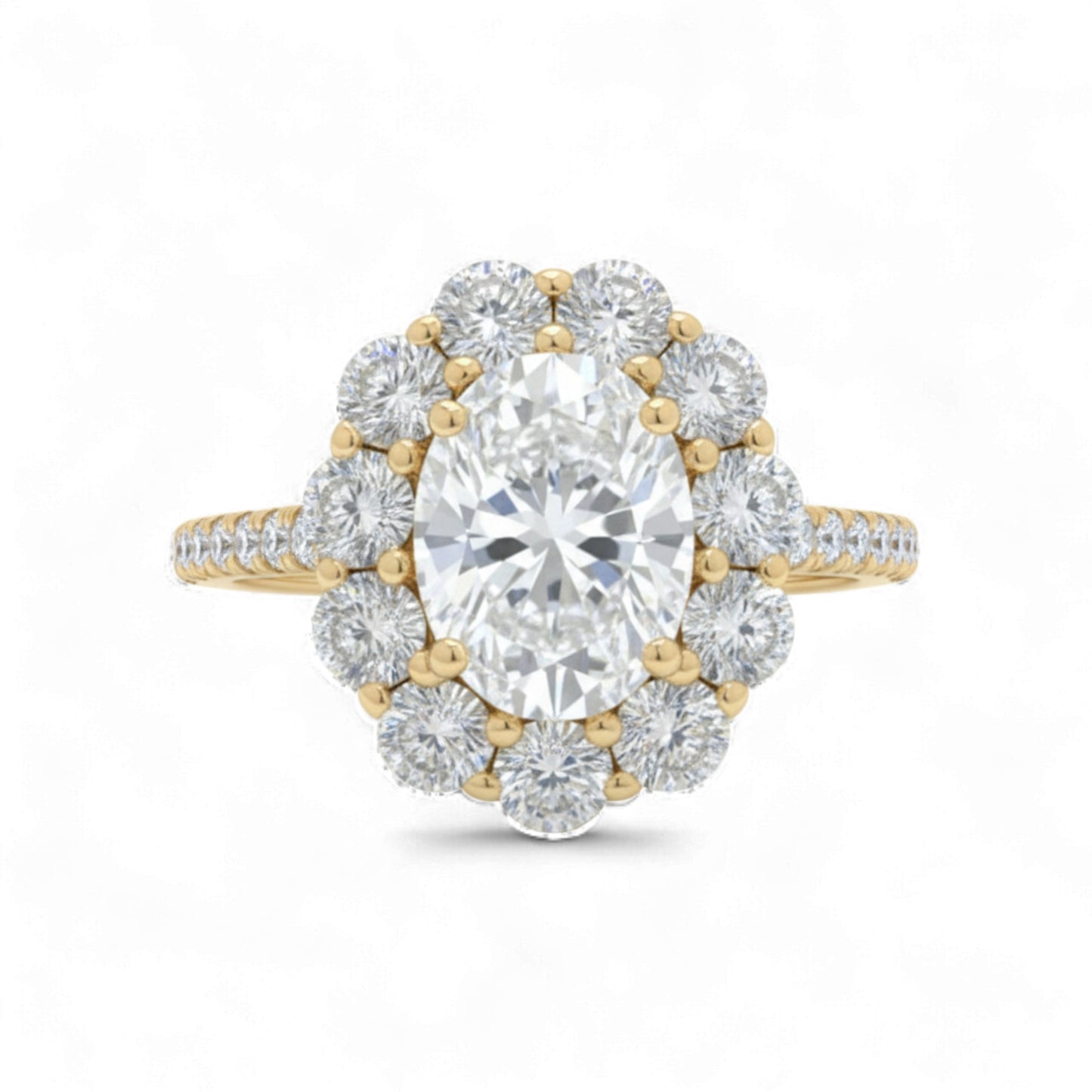 Lavie Oval Cut Moissanite Engagement Ring in 18KT Gold